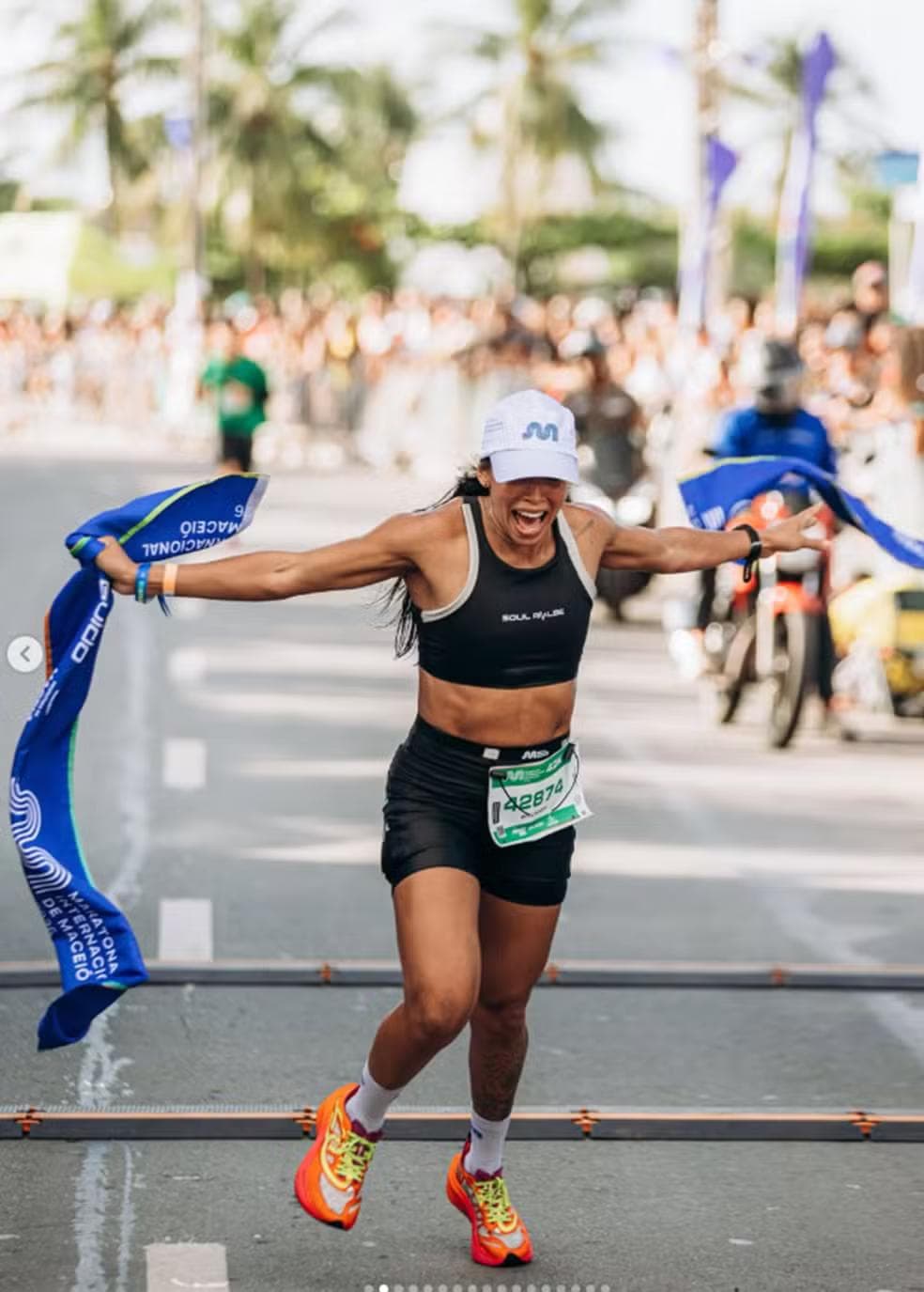 Alagoana Willianny Caroline vence a Maratona Internacional de Maceió — Foto: Maceió Marathon/Instagram