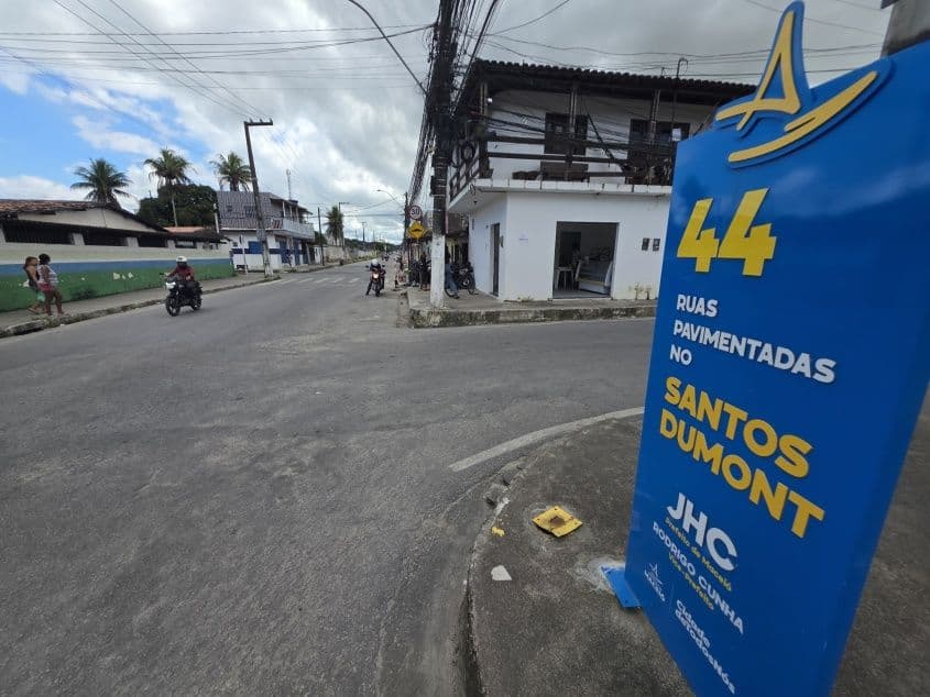 Rua Pavimentada também recebeu obra de drenagem no Santos Dumont. Foto: Beto Macário/ Secom Maceió