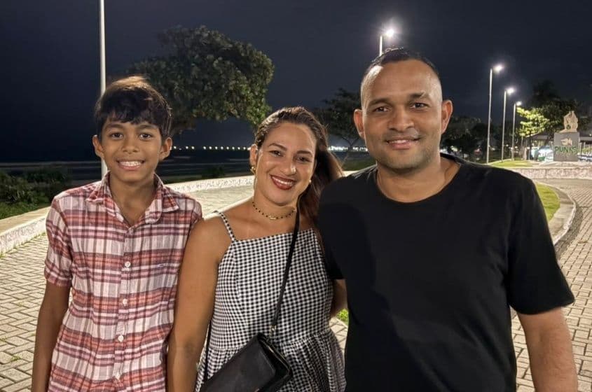 André levou a família para prestigiar a programação da segunda noite. Foto: Ascom DMTT