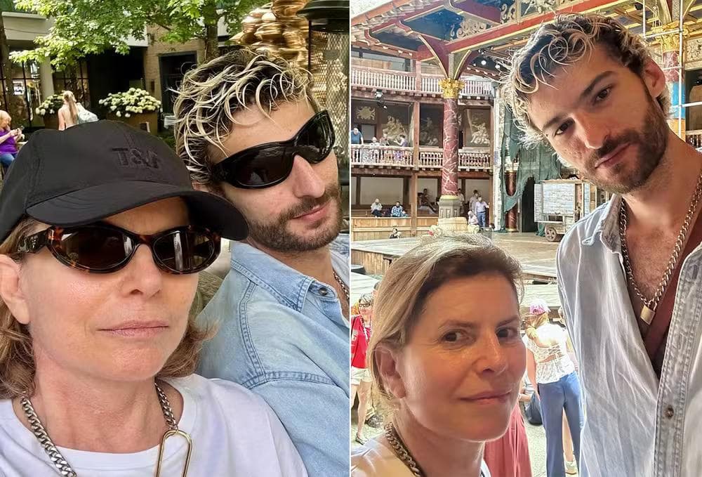 Debora Bloch curte Londres com o filho, Hugo Anquier — Foto: Reprodução/Instagram