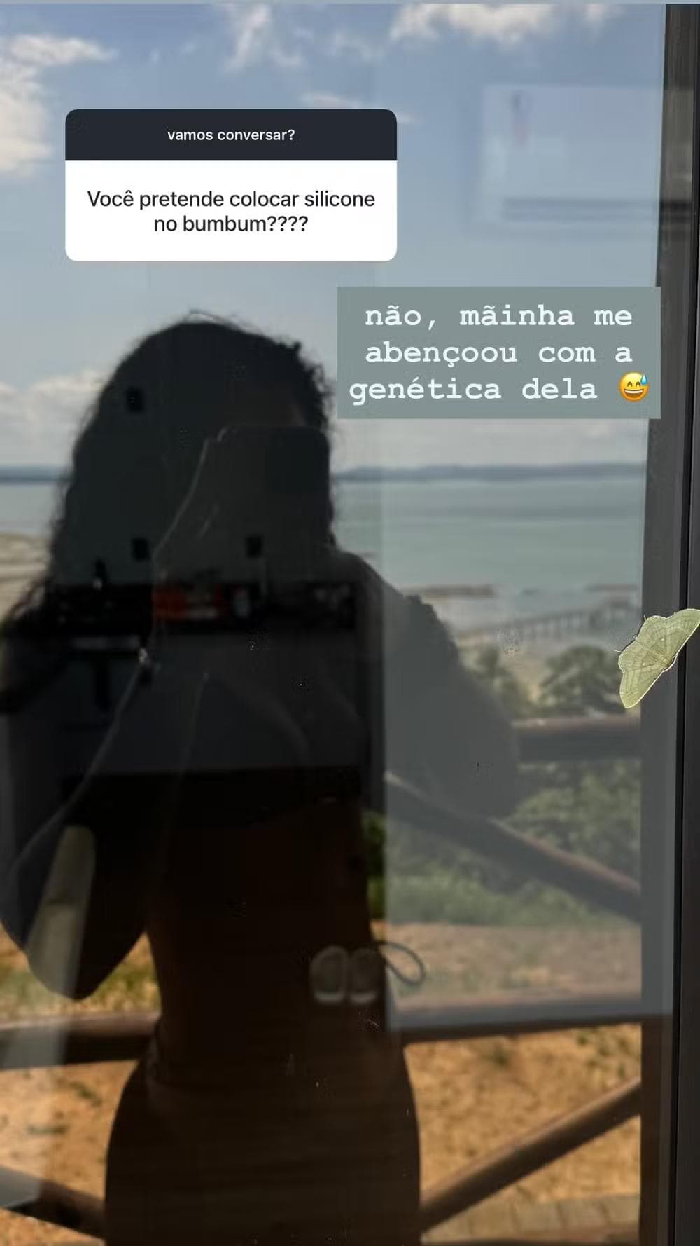 Filha de Carla Perez rejeita silicone no bumbum e brinca: 'Mainha abençoou com a genética' — Foto: Reprodução/Instagram