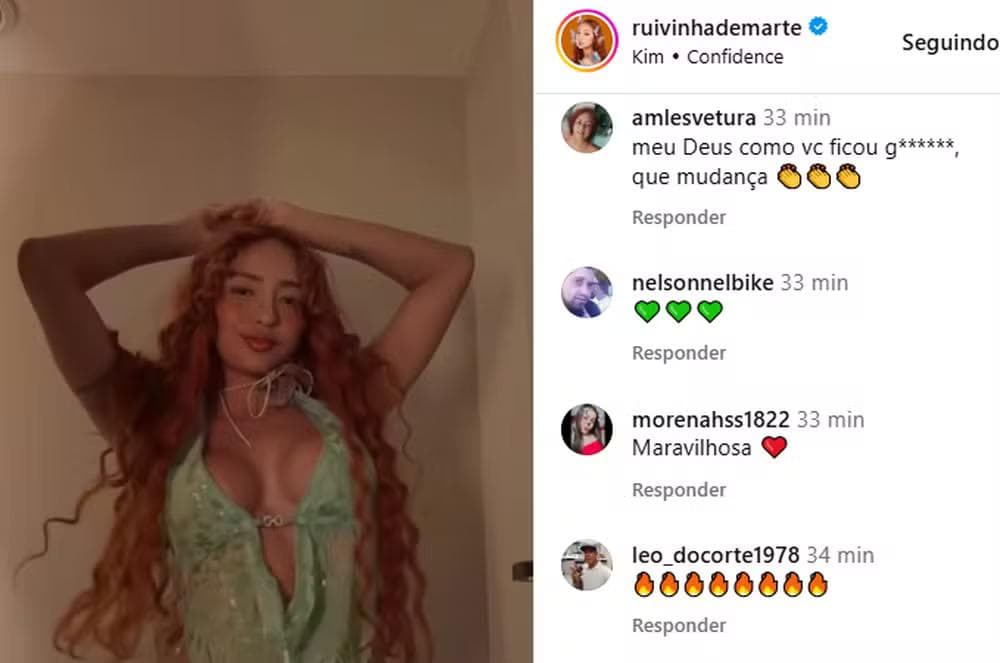 Ruivinha de Marte ganha e,ogio inusitado — Foto: Reprodução/Instagram