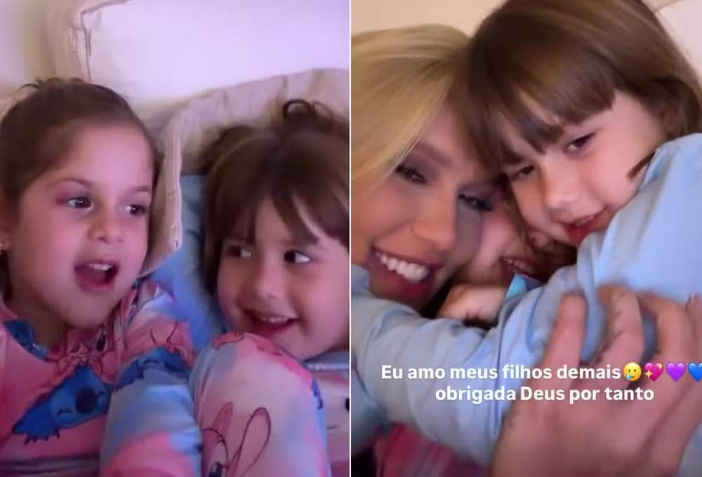 Maria Alice e Maria Flor, filhas de Virginia e Zé Felipe, respondem perguntas de internautas — Foto: Reprodução/Instagram