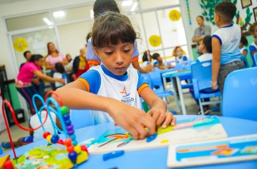 Criança matriculada no Gigantinho Ipioca - Foto: Mel Cleto (Ascom Semed)