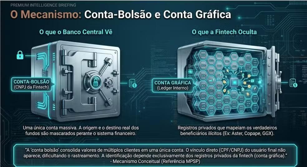 ‘Operação Fluxo Oculto’ explica diferença das contas usadas para ocultar dinheiro do PCC através de fintechs na Av. Brigadeiro Faria Lima. — Foto: Reprodução/TV Globo