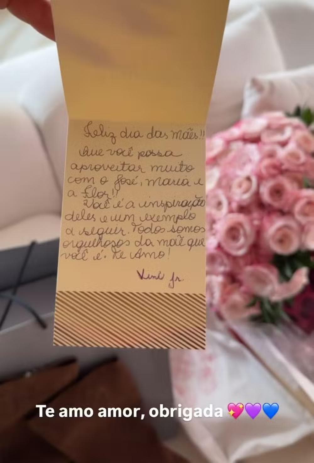 Virginia mostra presentes que ganhou de Vini Jr — Foto: Reprodução/ Instagram