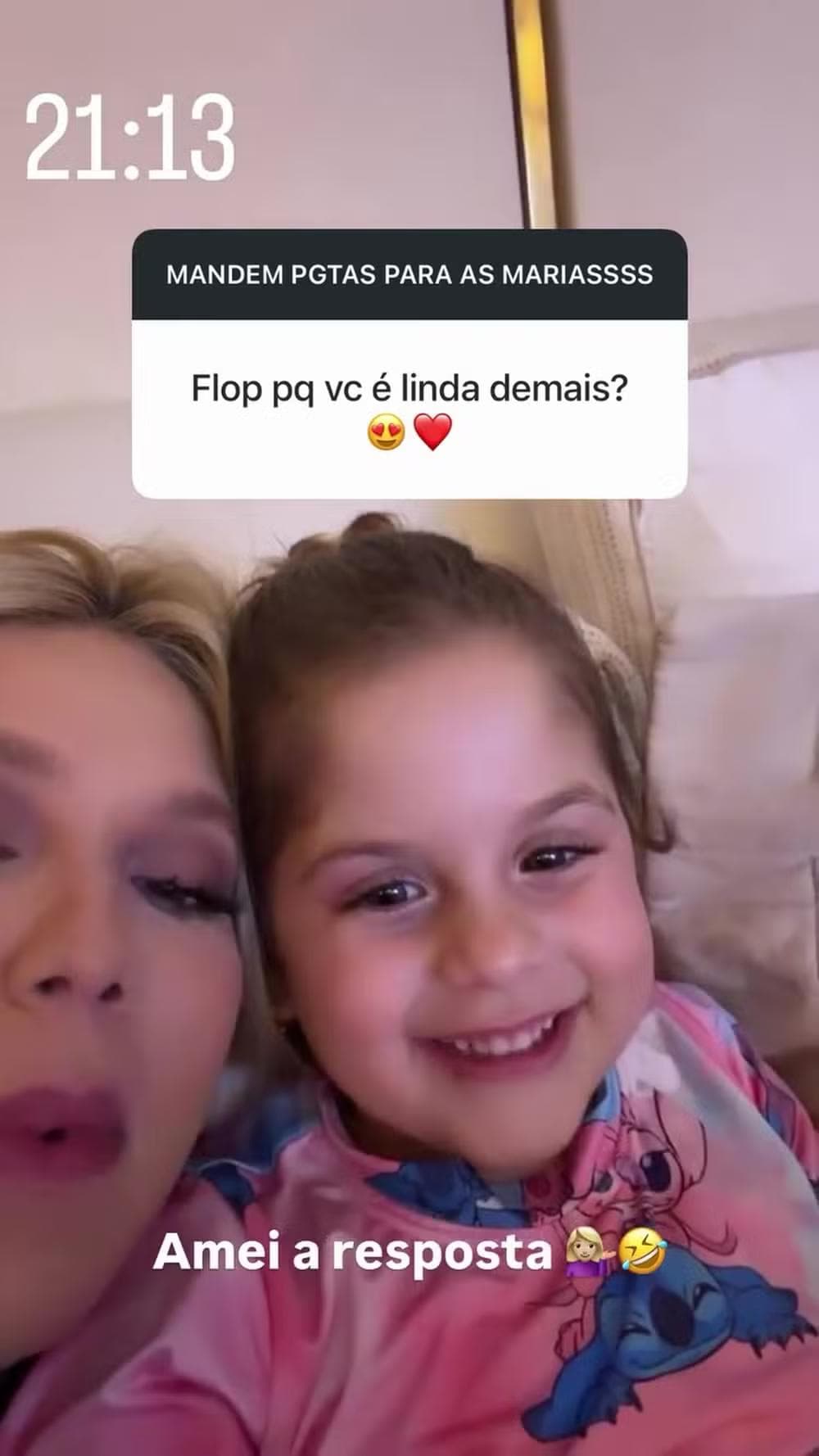 Maria Alice e Maria Flor, filhas de Virginia e Zé Felipe, respondem perguntas de internautas — Foto: Reprodução/Instagram