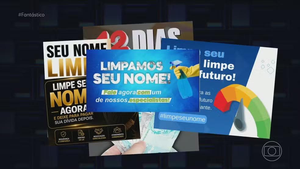 Limpa-nome: esquema de fraude milionário envolve endereços fantasmas e até juízes — Foto: Fantástico/ Reprodução