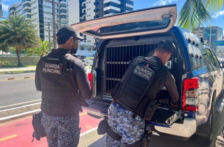 Homem foi encaminhado ao 2º Distrito Policial da capital, onde será interrogado sobre os arrombamentos registrados recentemente em Maceió. Foto: Ascom Semsc