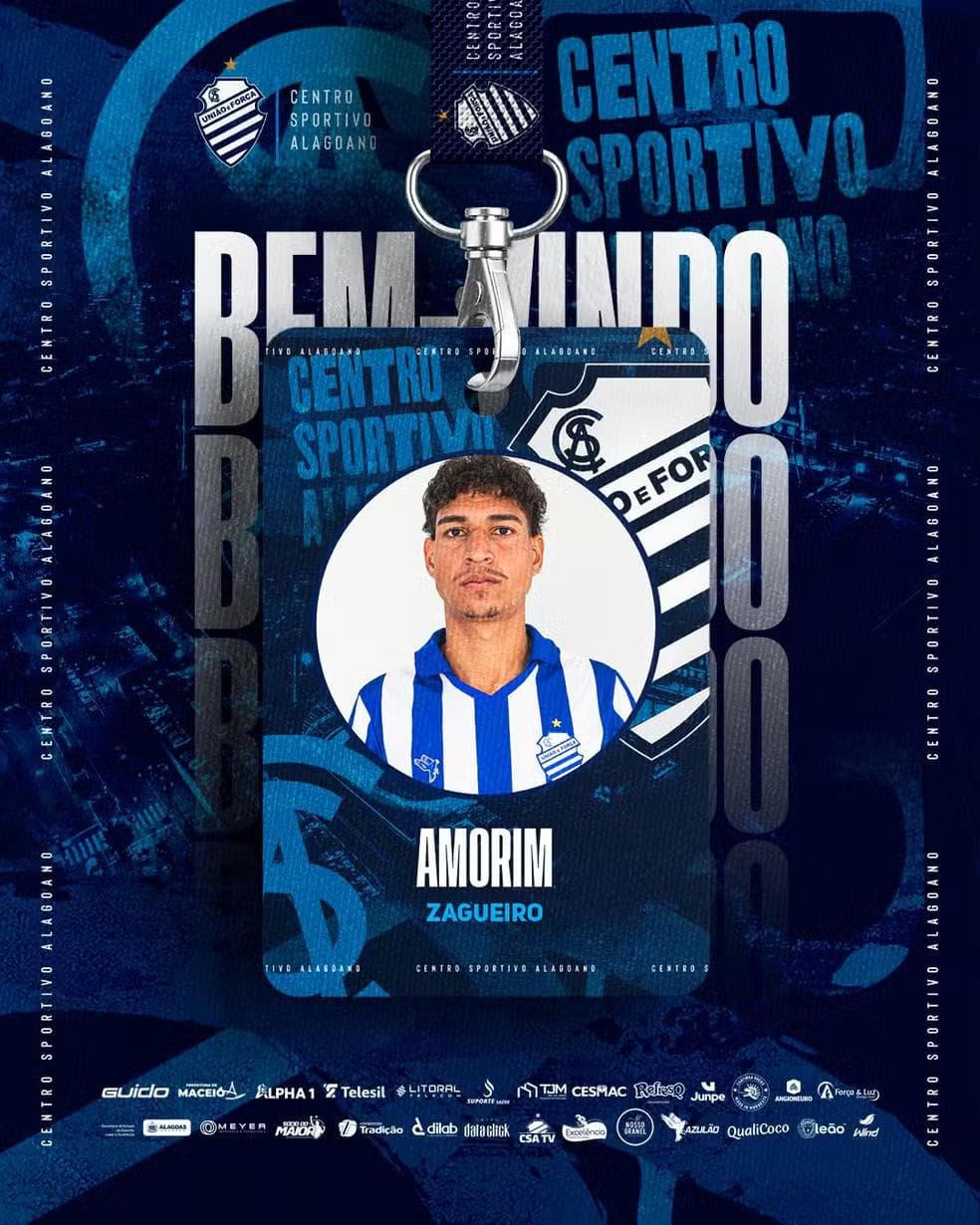 Amorim é anunciado pelo CSA — Foto: Divulgação/CSA
