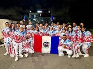Mais de 40 integrantes do Coco de Roda Reviver representam Alagoas em um dos maiores festivais de cultura popular do Nordeste. Foto: Cortesia