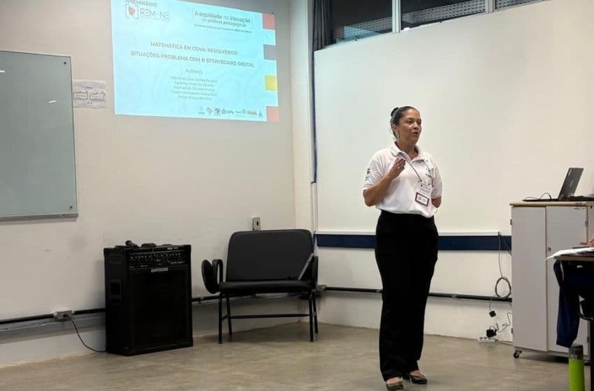 Experiência sobre ensino de matemática é apresentada em seminário regional. Foto: Cortesia