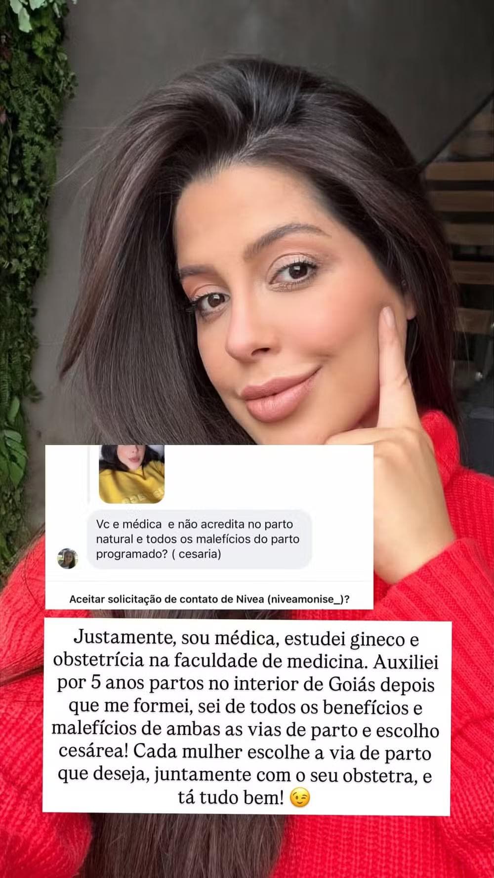 Grávida, Laís Caldas é criticada por escolher cesariana e se defende: 'Sou médica' — Foto: Reprodução/Instagram