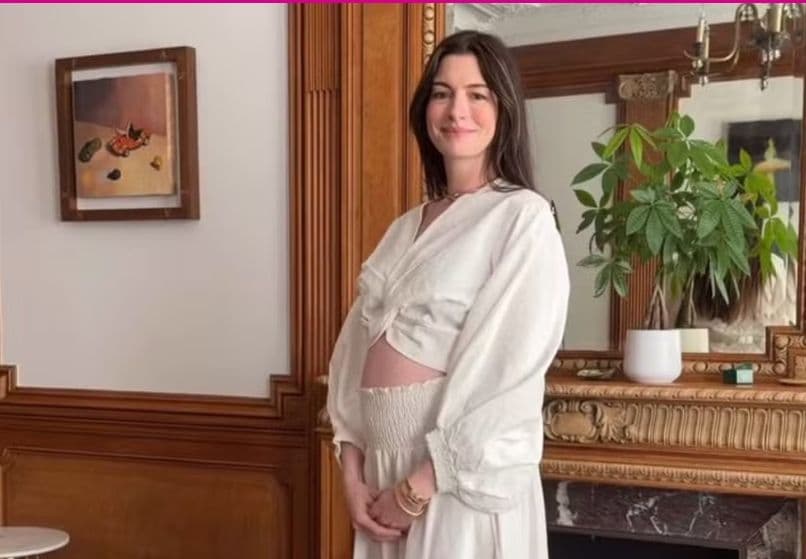 Anne Hathaway revela gravidez — Foto: Reprodução/Instagram