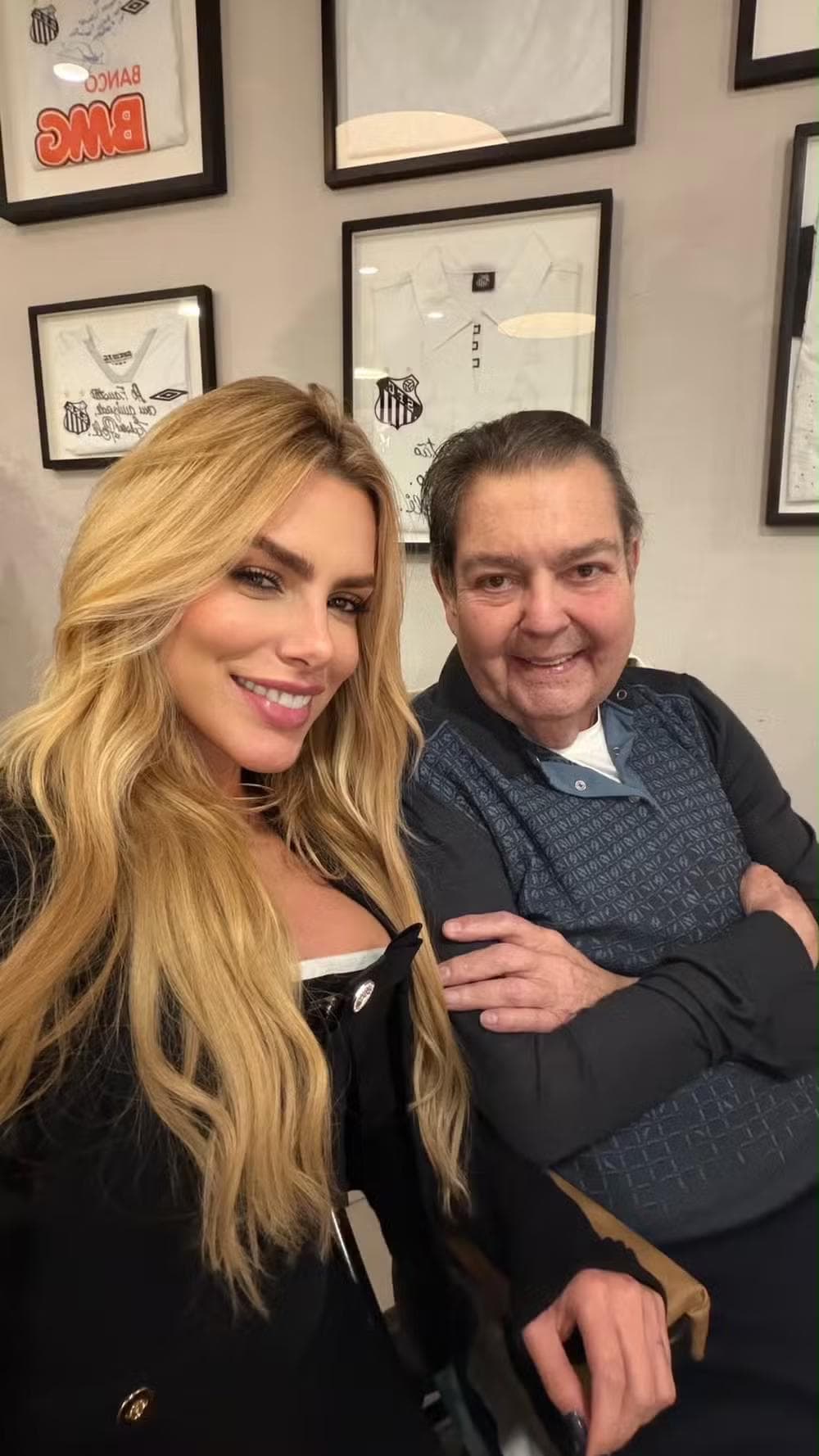 Erika Schneider e Faustão — Foto: Reprodução/Instagram