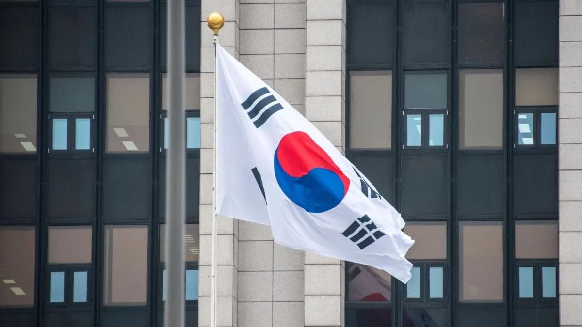 Bandeira da Coreia do Sul • Reprodução