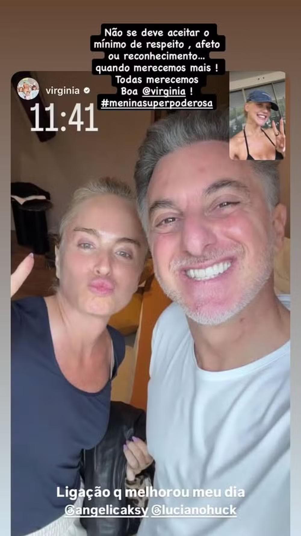 Angélica manda apoio para Virginia — Foto: Reprodução/Instagram