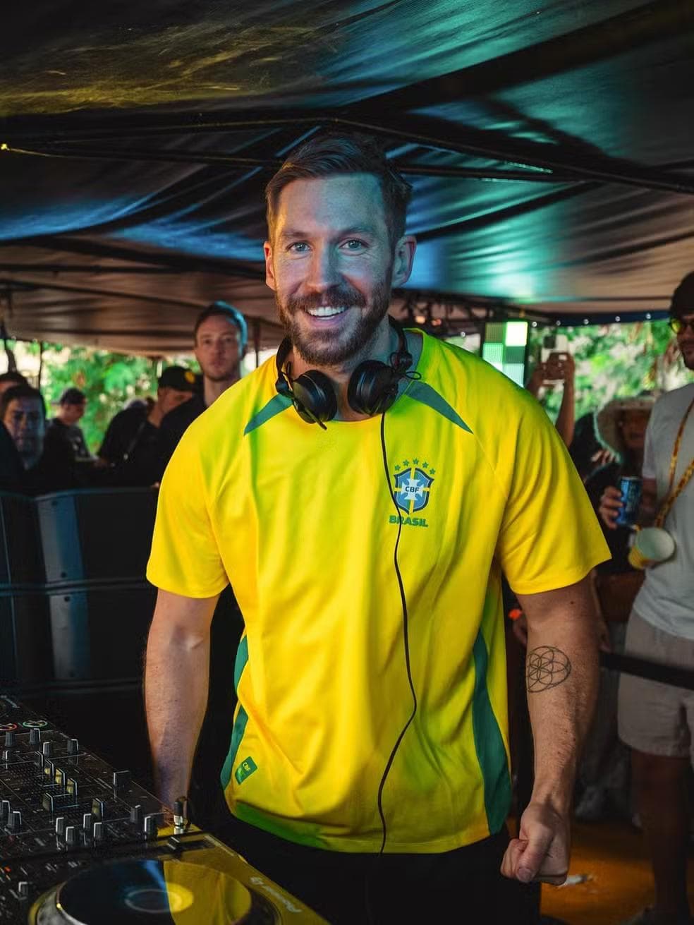 Calvin Harris em São Paulo, em fevereiro — Foto: Conor McDonnell/Instagram