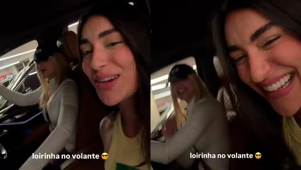 Virginia e Duda se divertem no carro — Foto: Reprodução/Instagram