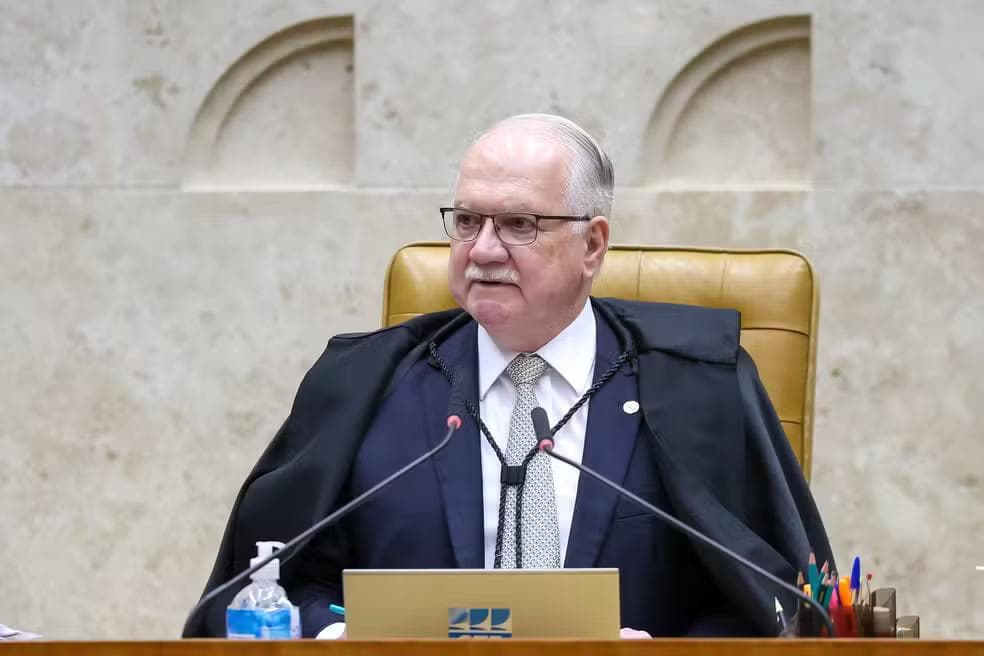 Edson Fachin na abertura dos trabalhos do segundo semestre no STF — Foto: Gustavo Moreno/STF
