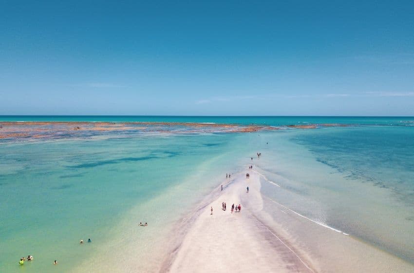 Caminho de Moisés na praia de Ponta Verde. Foto: Jonathan Lins/ Arquivo Secom Maceió