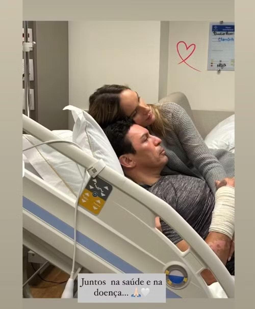 Ex-zagueiro Lúcio e Marília Scarton — Foto: Reprodução/Instagram