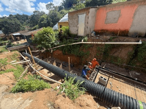 Obra do Parque Linear avança na Grota da Alegria. Foto: Ascom Seminfra