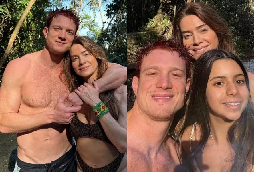 Atriz Leticia Spiller com os filhos — Foto: Reprodução/Instagram