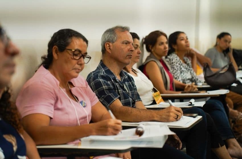 Formação aborda gestão pedagógica e uso de dados para melhorar a aprendizagem. Foto: Mel Cleto/ Ascom Semed