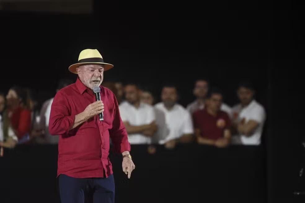 O presidente Lula, durante convenção do PT no Ceará, na última sexta-feira (31) — Foto: Caio Rocha/Enquadrar/Estadão Conteúdo
