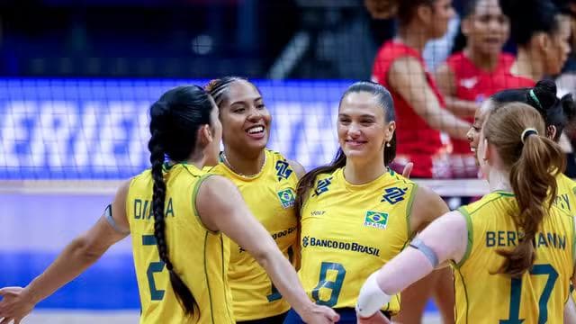 Brasil x República Dominicana VNL vôlei (Foto: CBV)