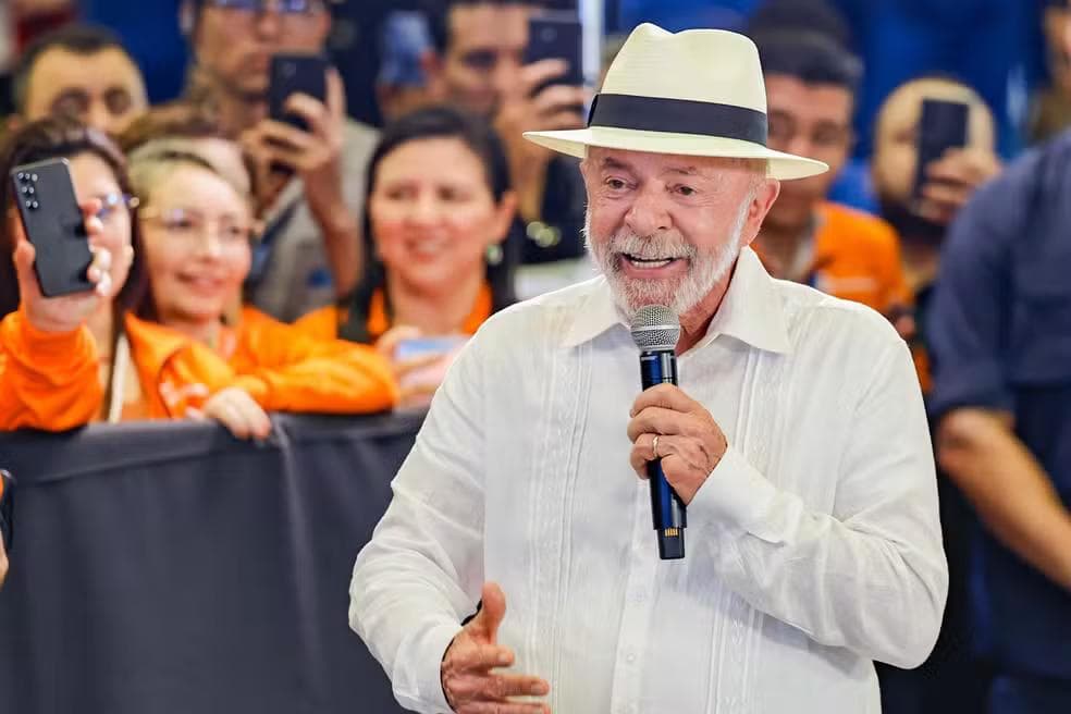 Lula durante evento em Manaus — Foto: Ricardo Stuckert / PR