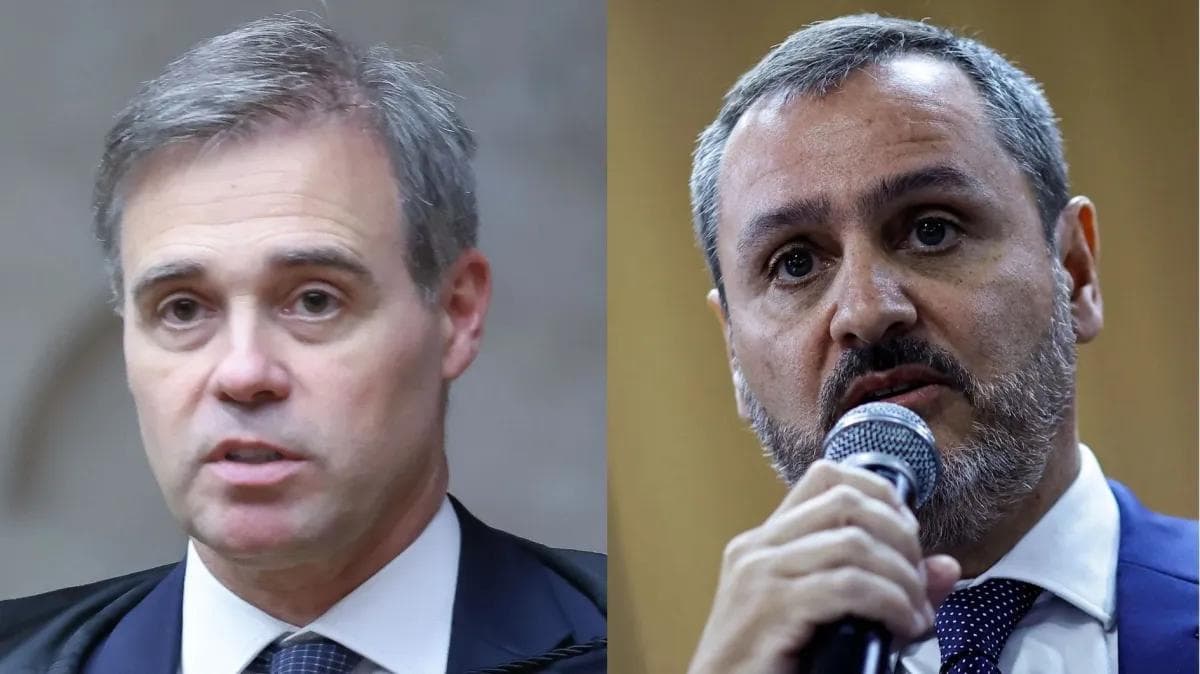 O ministro André Mendonça, do STF (e), e o diretor-geral da PF, Andrei Rodrigues • Antonio Augusto/STF e REUTERS/Ueslei Marcelino