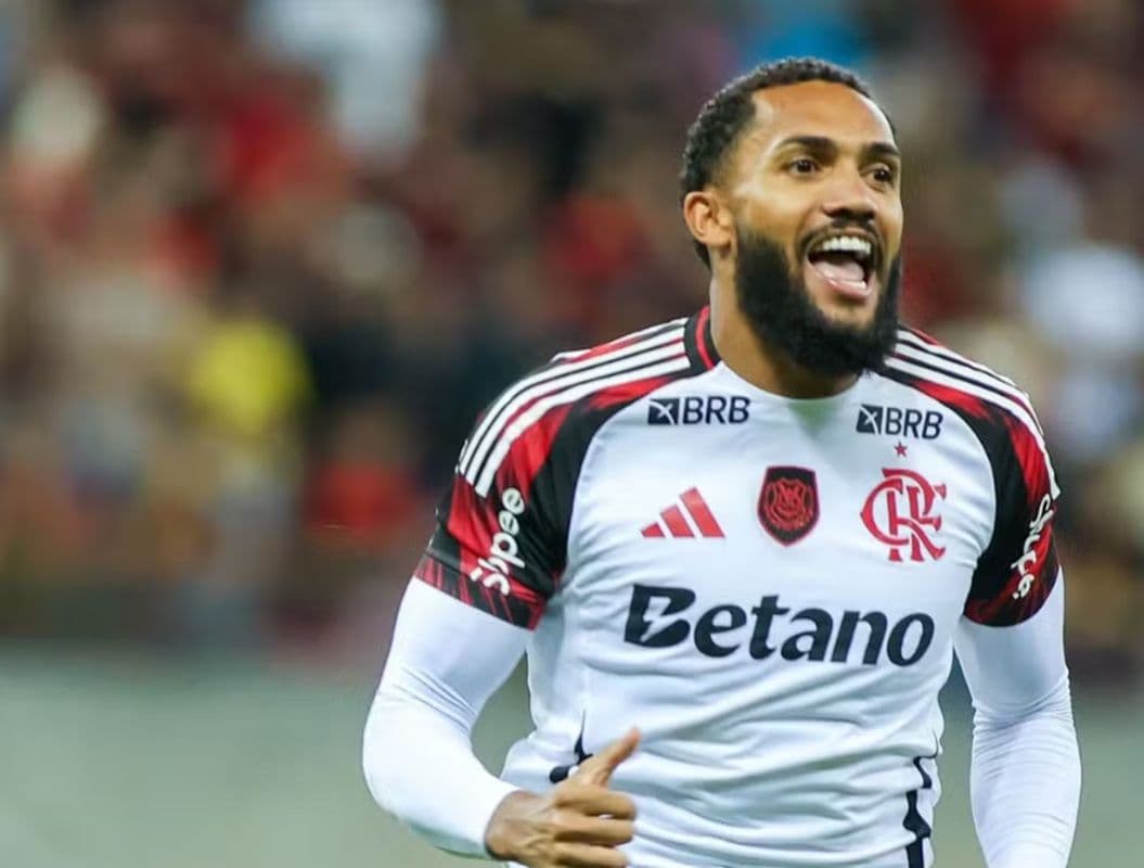 Juninho comemora um gol em Sport x Flamengo — Foto: Alexandre Lago