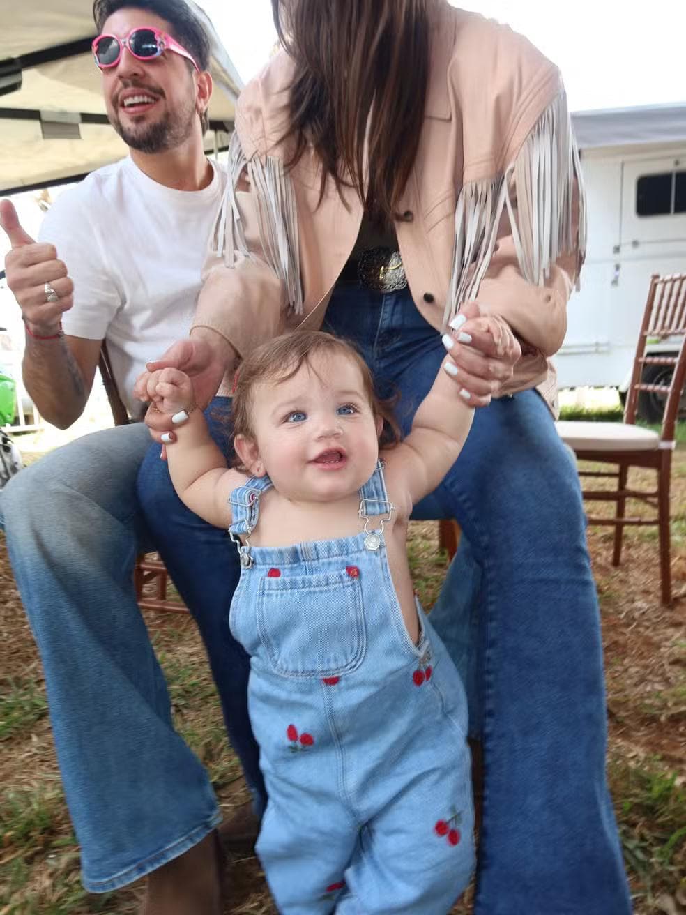 Rafa Kalimann posa com Nattan e Zuza — Foto: Reprodução/Instagram