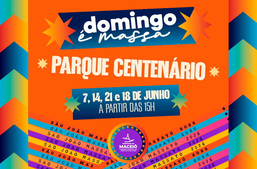 Domingo é Massa leva forró, mamulengo e cultura popular ao Parque Centenário durante todo o mês de junho, com programação gratuita para toda a família.