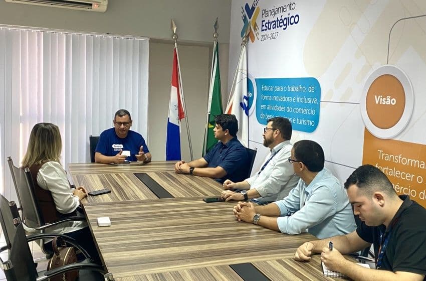 Reunião entre a Secretaria do Trabalho e o Senac debate possibilidade de parceria para oferta de cursos profissionalizantes. Foto: Ascom Semtes