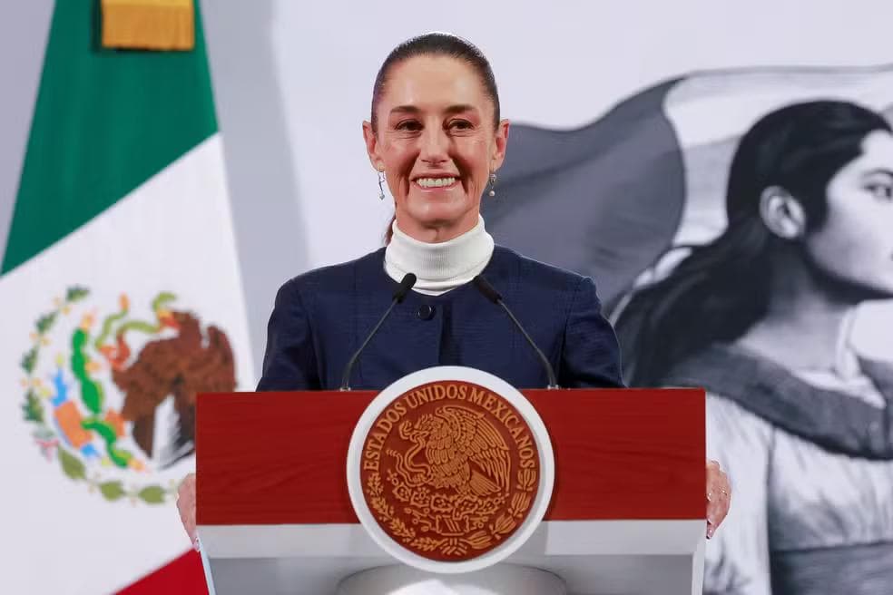 Claudia Sheinbaum, presidente do México. — Foto: REUTERS/Raquel Cunha