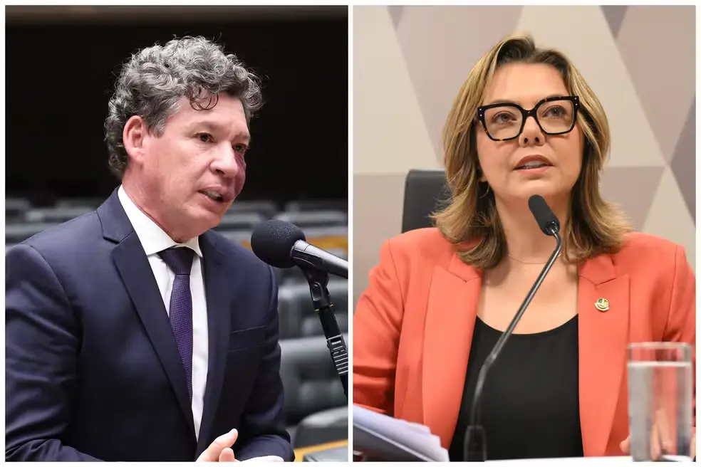 Dep. Reginaldo Lopes (PT - MG) e Leila Barros (PDT-DF) — Foto: Kayo Magalhães / Câmara dos Deputados e Edilson Rodrigues/Agência Senado