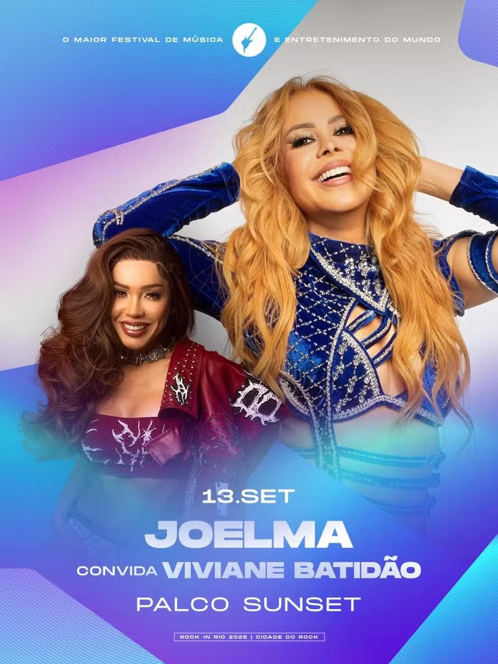 Joelma convida Viviane Batidão em show no Rock in Rio — Foto: Instagram