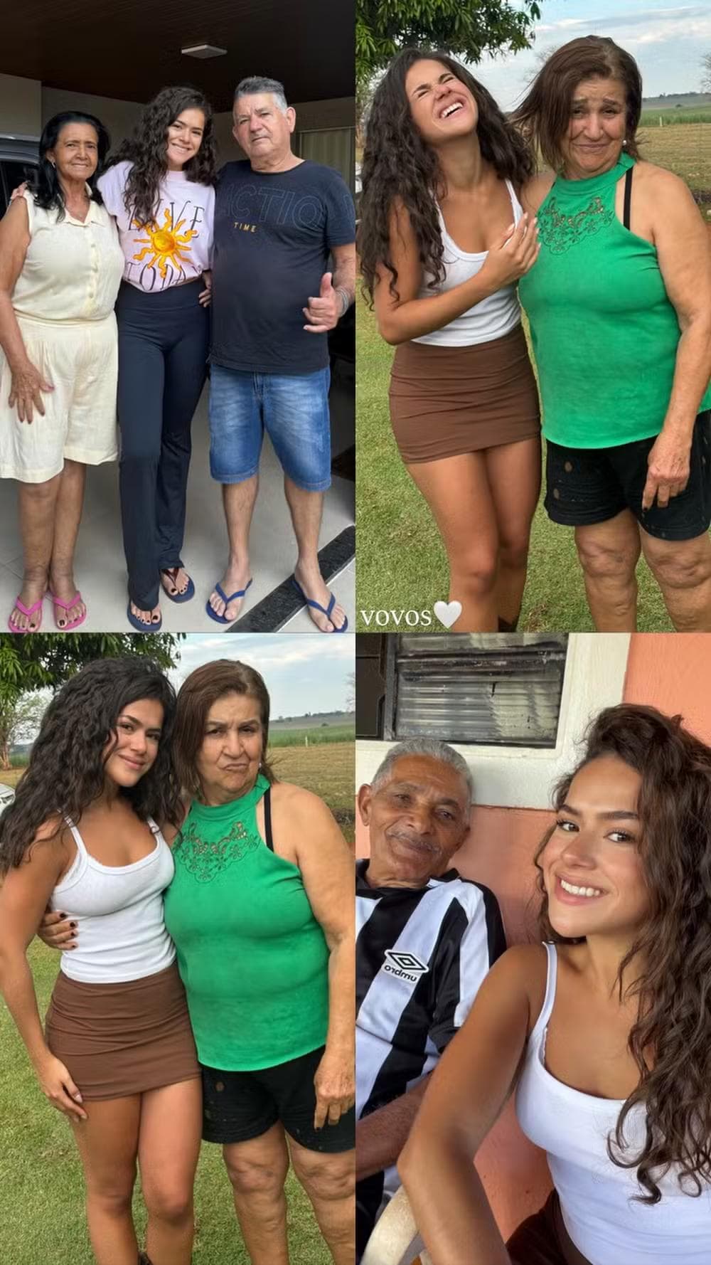 Maisa com seus avós — Foto: Reprodução/ Instagram @maisa