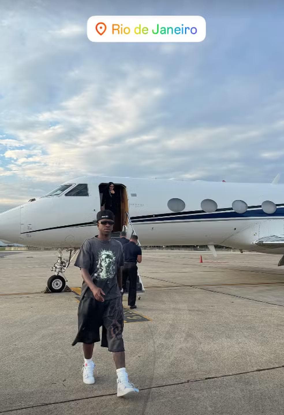 Vini Jr. chega ao Rio de Janeiro — Foto: Reprodução/Instagram