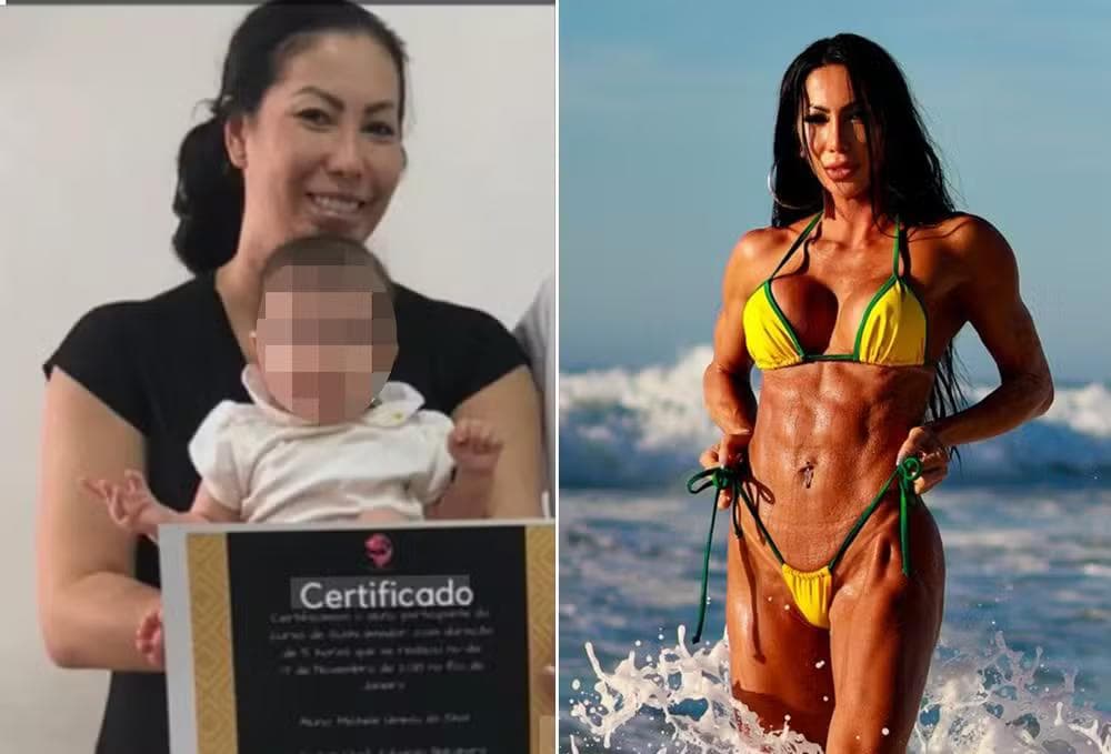 Michele Umezu antes e depois de perder 40 kg — Foto: Divulgação