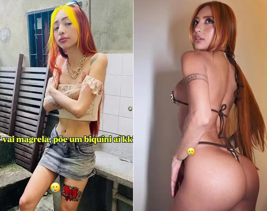 Antes e depois de Ruivinha de Marte — Foto: Reprodução/Instagram