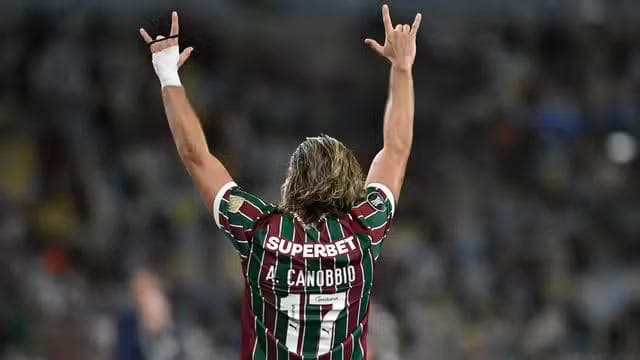 Canobbio em Fluminense x La Guaira, no Maracanã (Foto: André Durão)