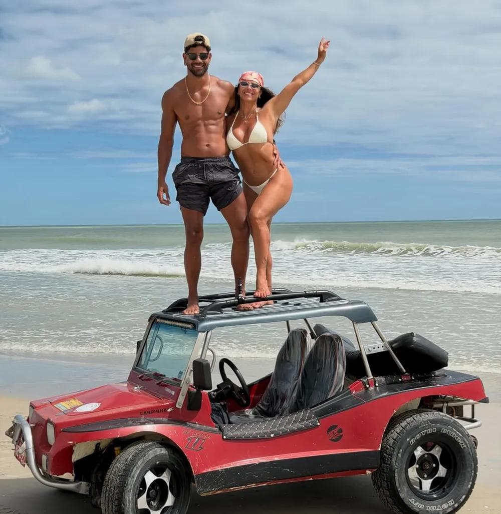 Guilherme Militão e Viviane Araujo curtem férias — Foto: Reprodução/ Instagram @araujovivianne
