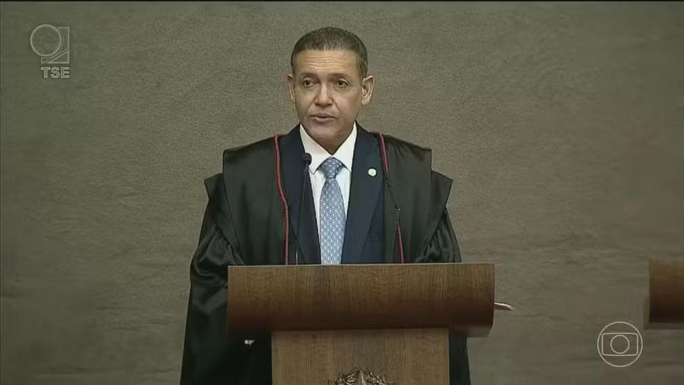 Nunes Marques assumiu a presidência do TSE em maio; ministro vai comandar as eleições de outubro — Foto: Jornal Nacional/ Reprodução