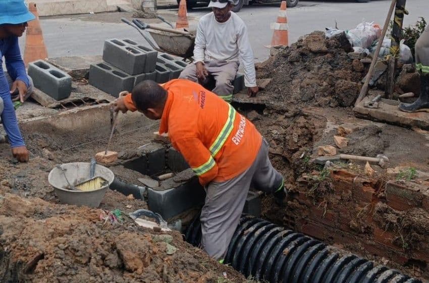 Infraestrutura substitui tubulação e reforça sistema de drenagem no Village Campestre II. Foto: Cortesia