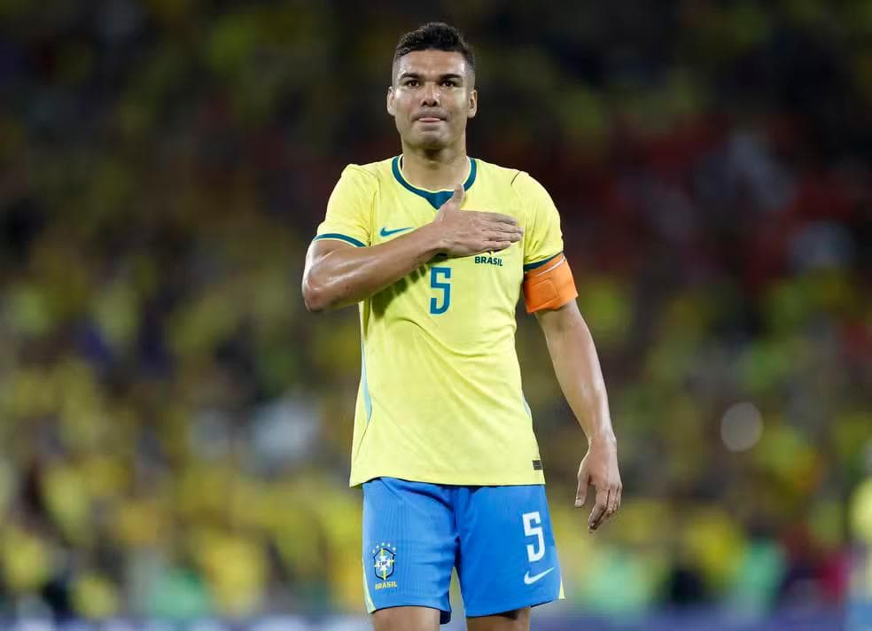 Casemiro em ação pela seleção brasileira — Foto: Rafael Ribeiro / CBF