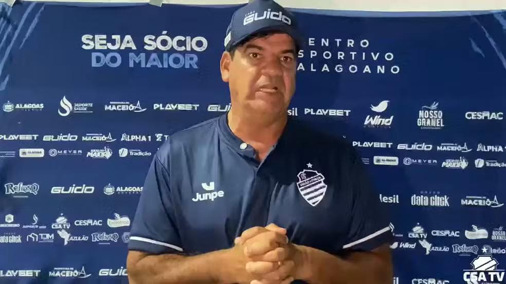 Moacir Júnior falou sobre campanha do CSA na 1ª fase da Série D — Foto: Reprodução/CSA TV